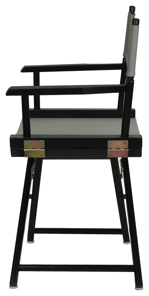 018" Director's Chair Black Frame-Gray Canvas