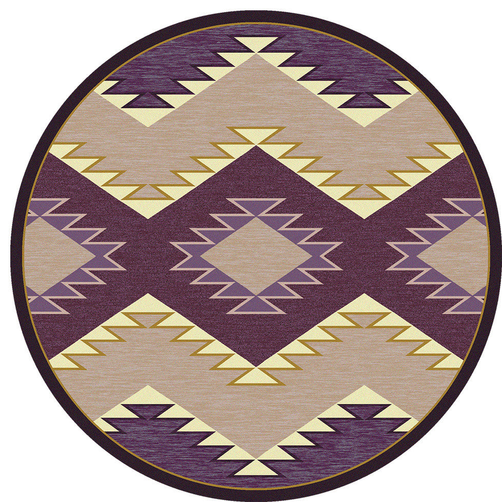 Plum Heritage Rug, Purple, 8'x8' Round, Round