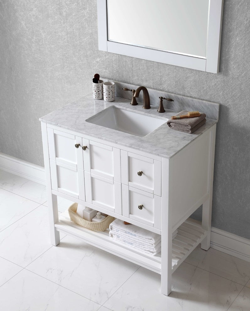 Winterfell 36" Single Bathroom Vanity Set, White