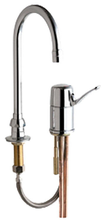Chicago Faucets 2302-E35ABCP Single Lever Hot and Cold Water Mixing Sink Faucet