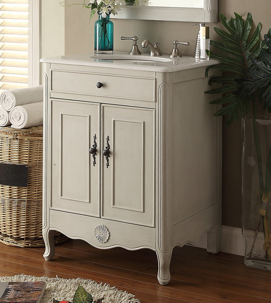 26" Cottage-Style 2-Door Daleville Bathroom Sink Vanity