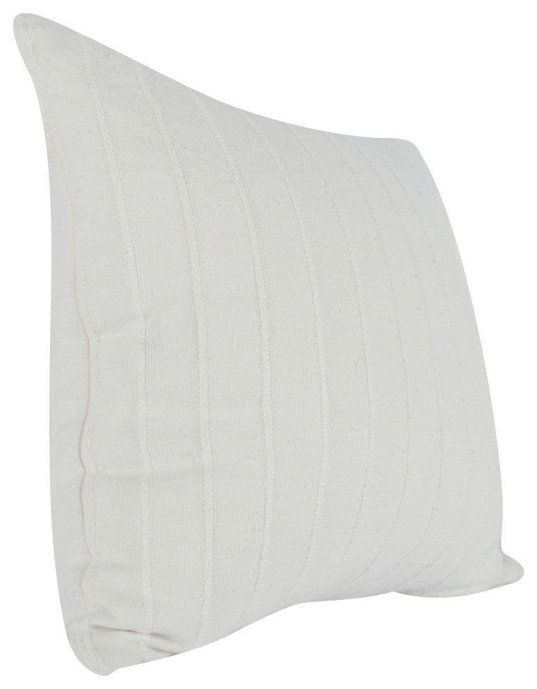 Hendri 22" Square Throw Pillow, White
