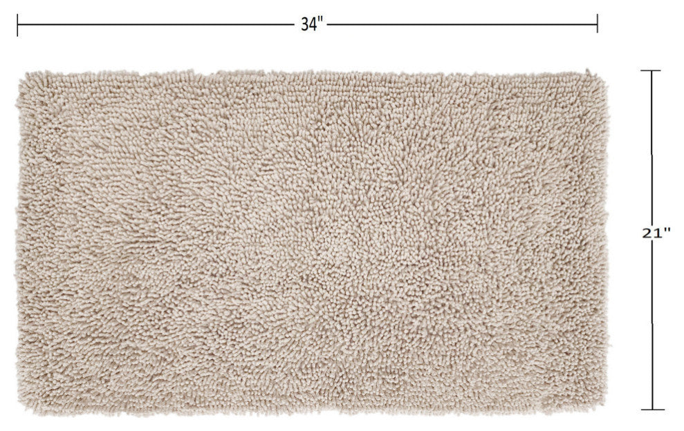 Fantasia Bath Rug Bath Rugs Set, 21x34 Rectangle, Ivory