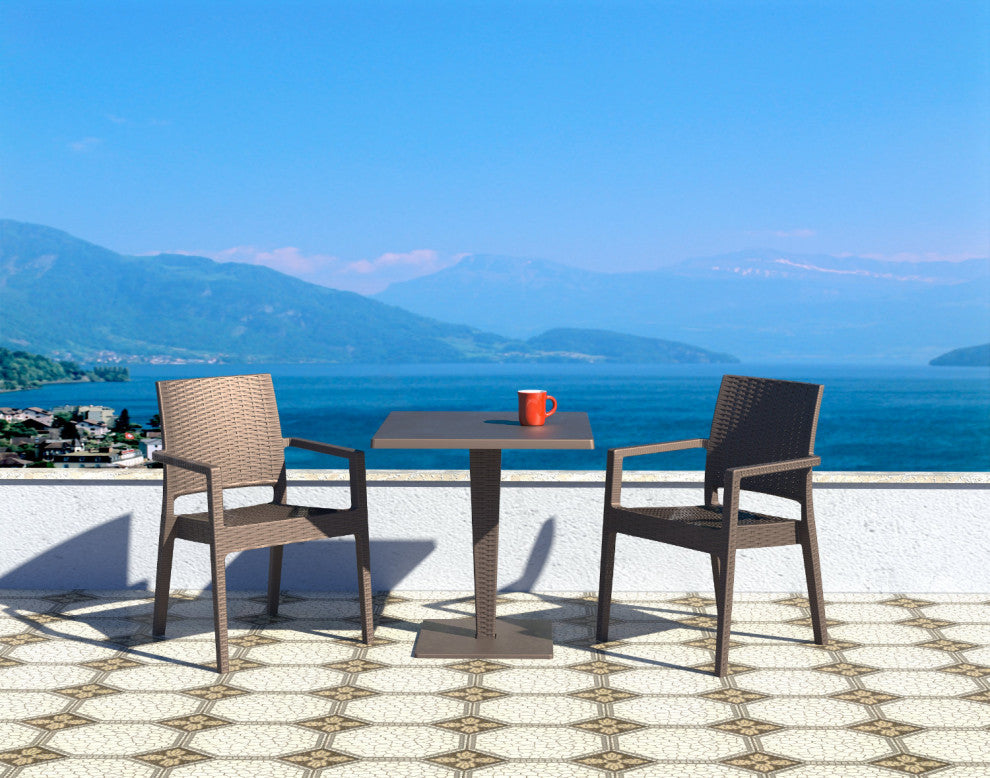 Compamia Ibiza Outdoor Dining Armchairs, Set of 2, Brown
