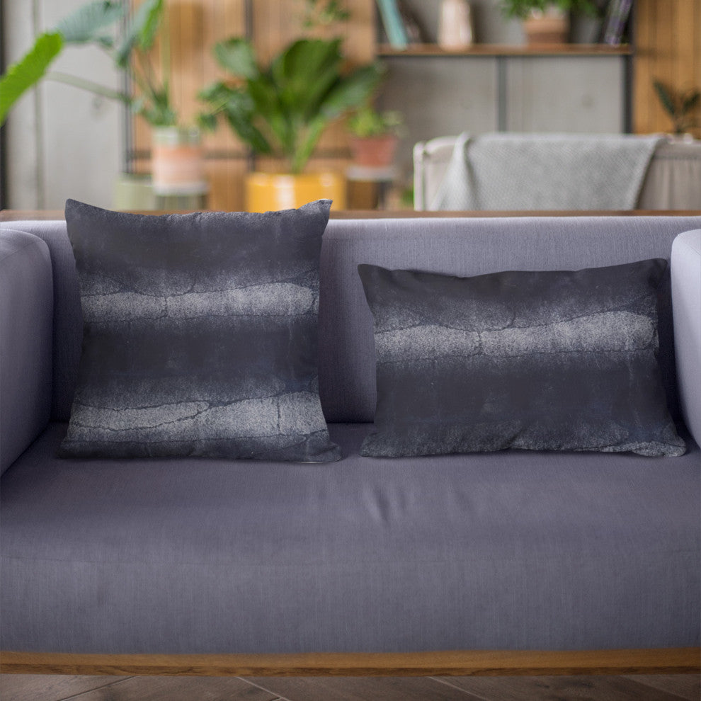 Plutus Blue Ink Furever Faux Fur Luxury Throw Pillow, Blue Ink, 12" x 20"