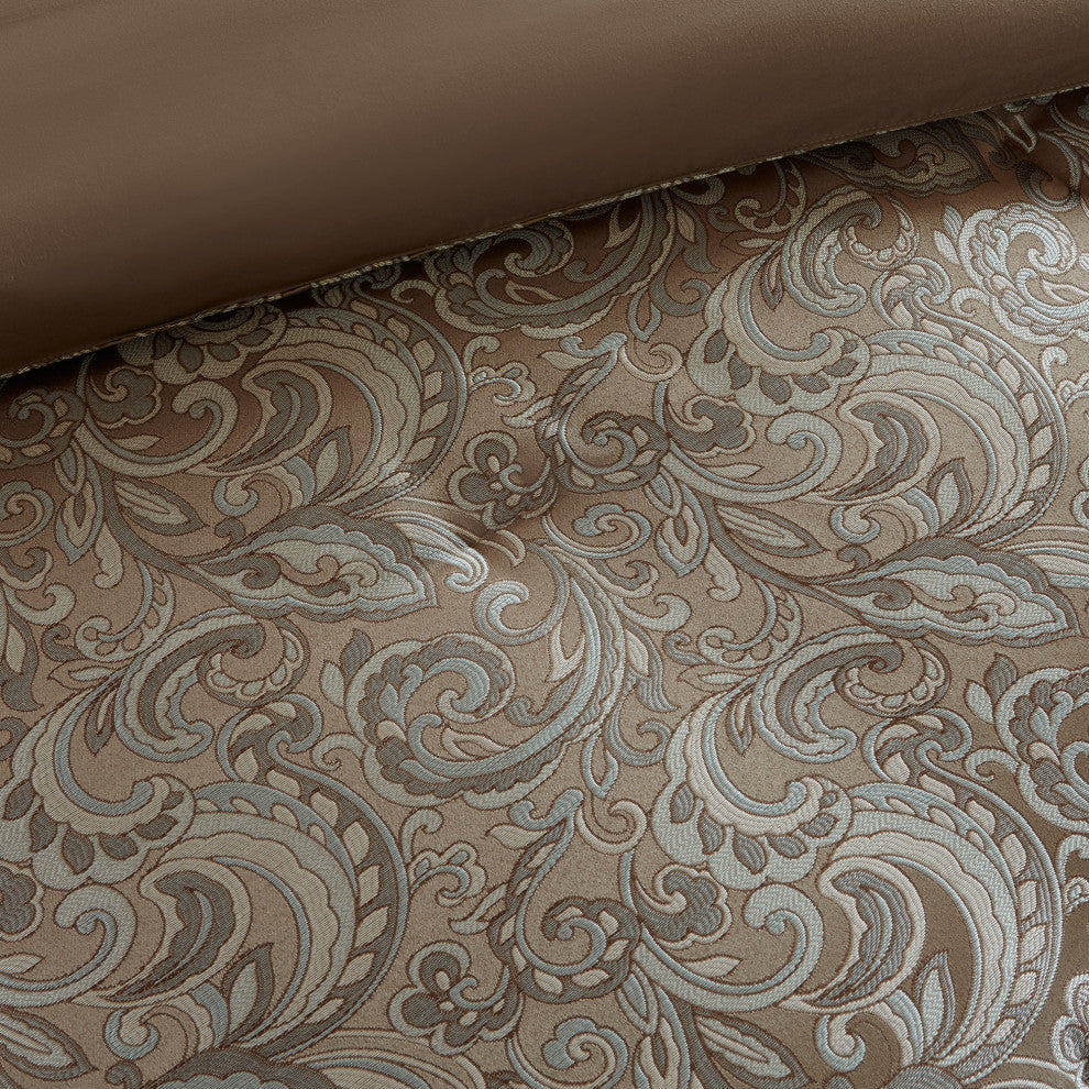 Madison Park Microfiber Jacquard 24-Piece Comforter Set, King