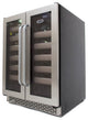 40 Bottle Seamless Stainless Steel Door Dual Zone Built-In Wine Refrigerator