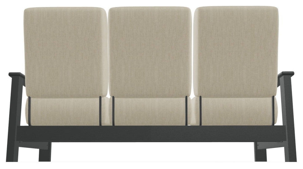 Leeward Deep Seat 3-Seat Outdoor Sofa, Huskie/Graphite