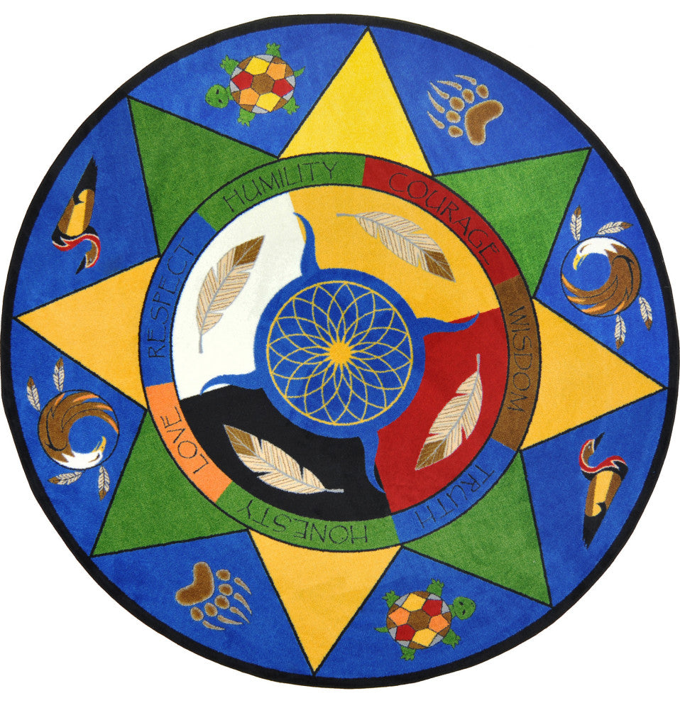 Spirit of Truth 5'4" Round Area Rug, Color Multi