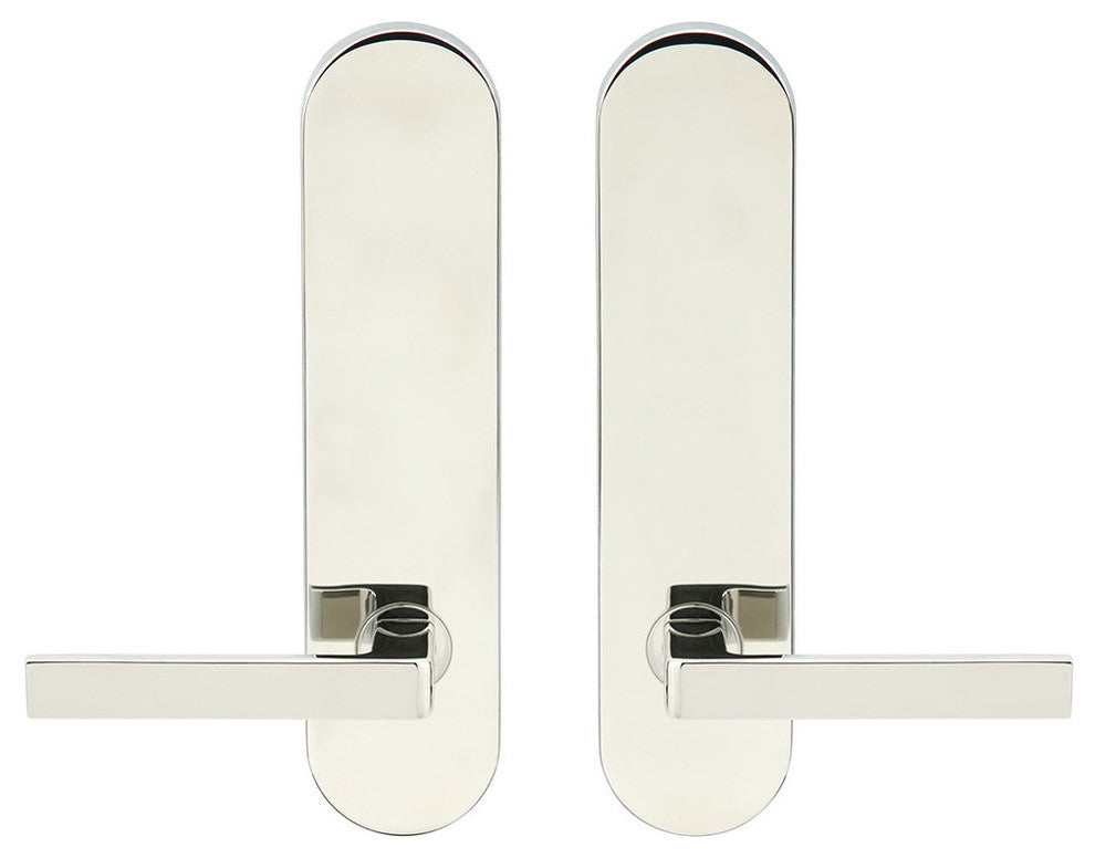 Tokyo Lever, Tubular Passage, Polished Stainless Steel, 2-3/8" Backset