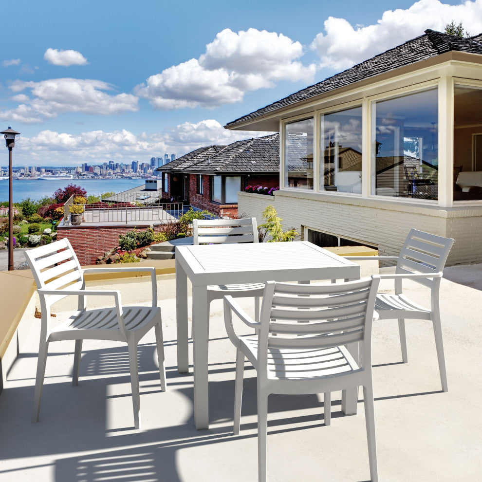 Compamia Artemis 5-Piece Outdoor Dining Set, White
