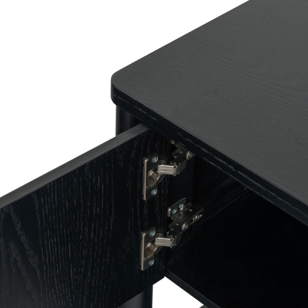 Safavieh Couture Jaylessa Wood 3 Door Tv Stand, Black