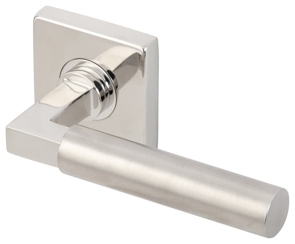 Aurora Lever, Half Passage, RH, Split Finish Polished/Satin Stainless Steel