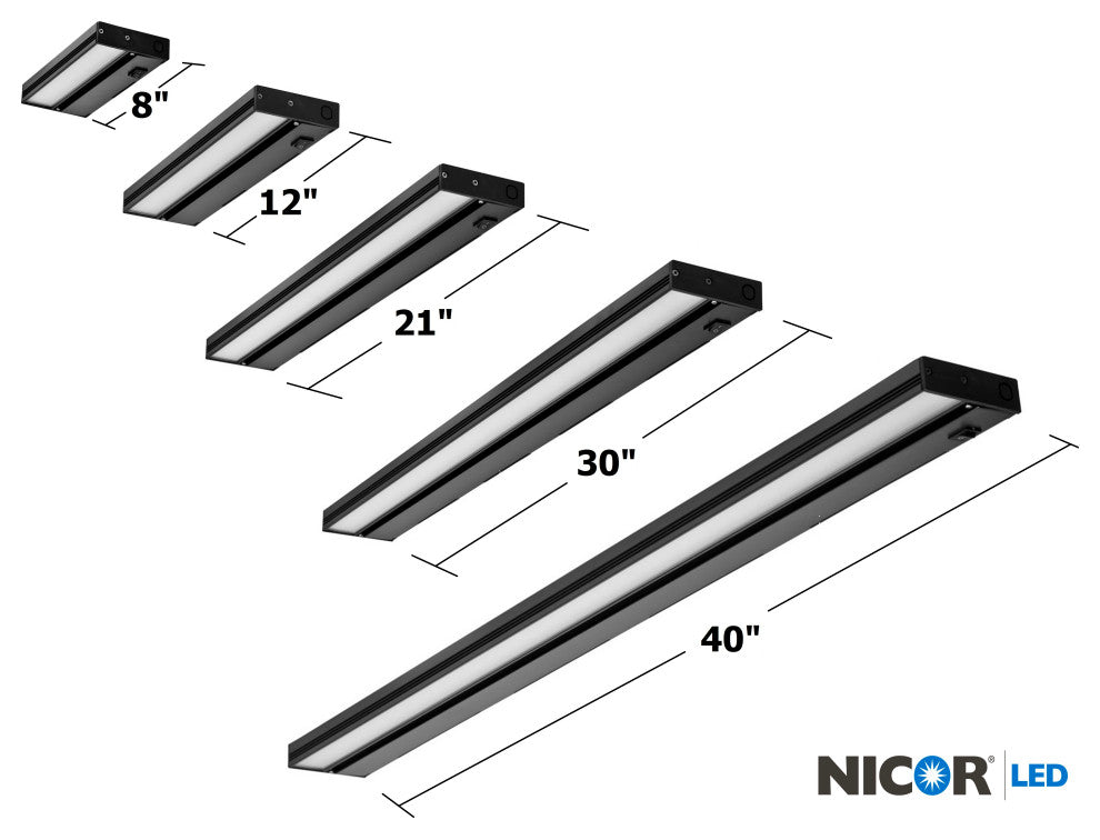 NUC-5 Series Selectable LED Under Cabinet Light, Nickel, 30