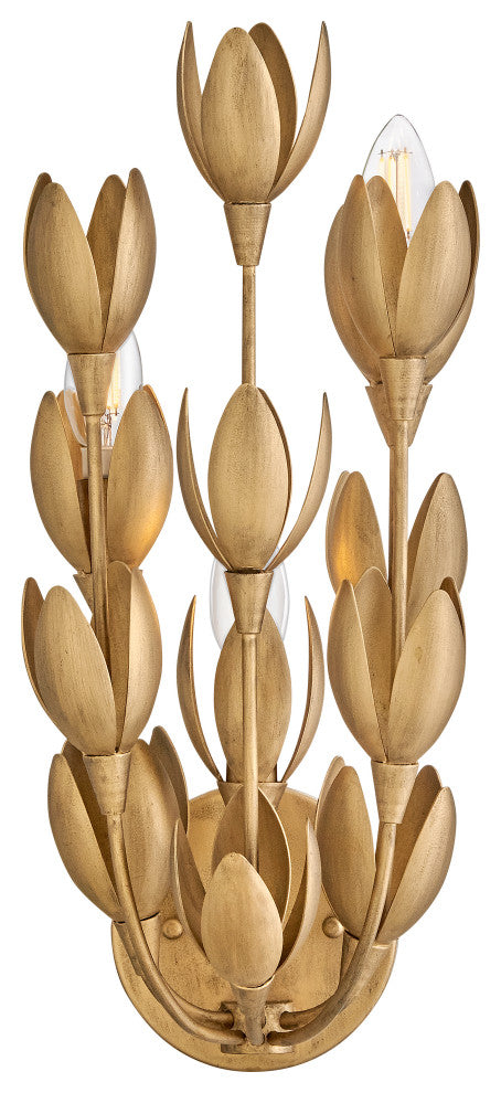 Hinkley Flora Large Sconce, Burnished Gold