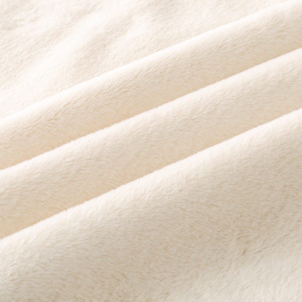 48"D Faux Rabbit Fur Christmas Tree Skirt