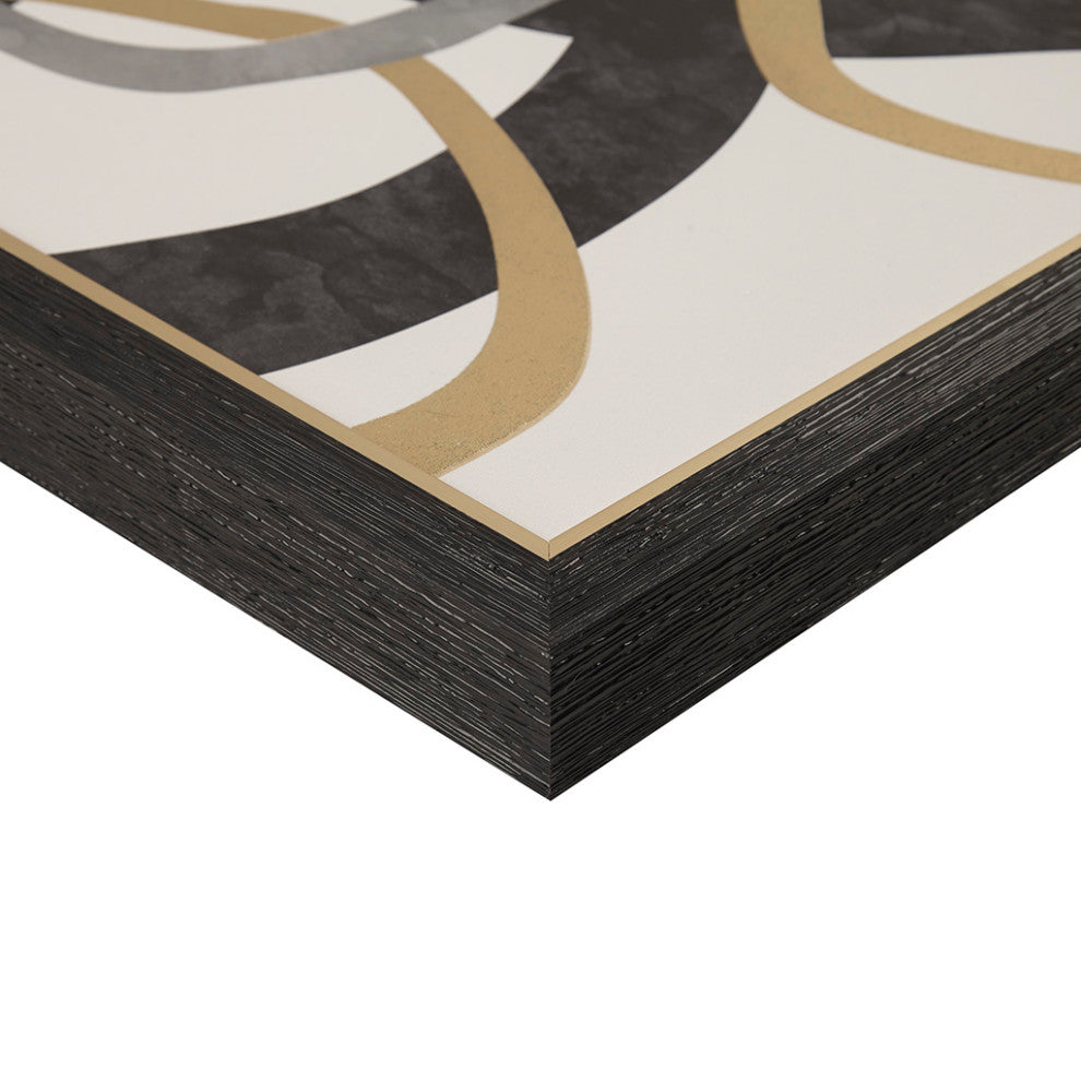Madison Park Moving Midas Gold Foil Abstract 2-piece Framed Canvas Wall Art Set