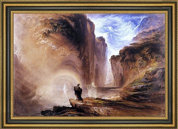 John Martin Manfred and the Alpine Witch Framed Premium Canvas Print, 16"x24"