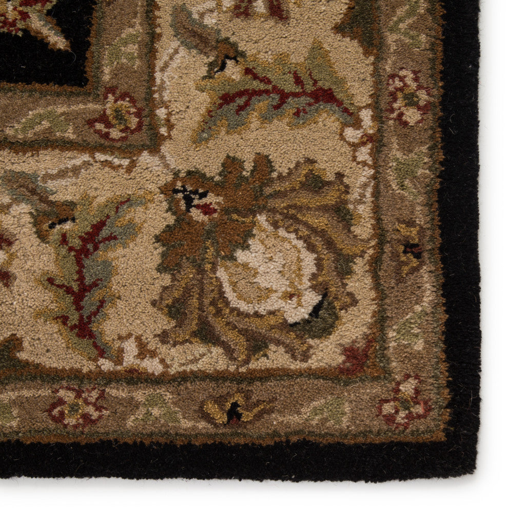 Jaipur Living Selene Handmade Floral Black/Beige Area Rug, 8'x10'