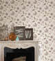 Contemporary Floral Wallpaper, Light Plum, Bolt