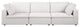 Dante Modular Sofa Upholstered, Genuine Belfast Fabric, Light Gray