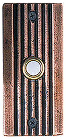 Ribs Bell Plate With Button, Verde