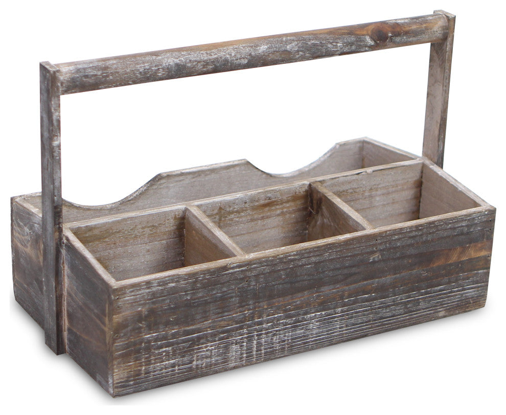 4-Slot Wooden Garden Caddy