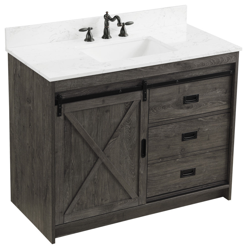 Rafter 42" Bathroom Vanity, Charcoal Gray