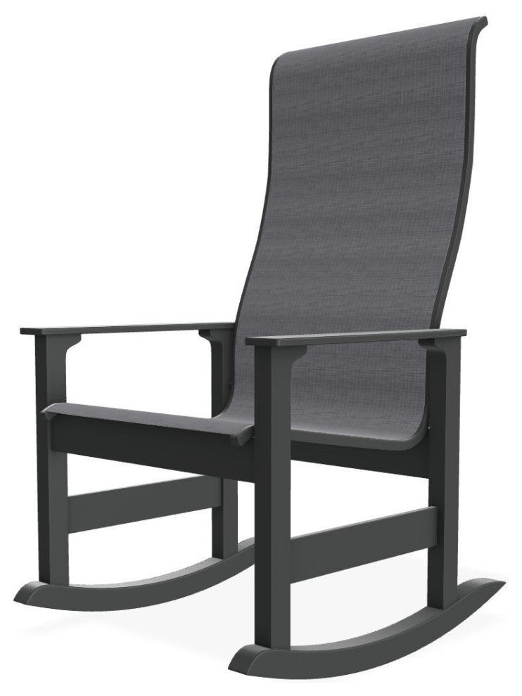 Leeward Sling Outdoor Supreme Rocker, Augustine Pewter/Graphite