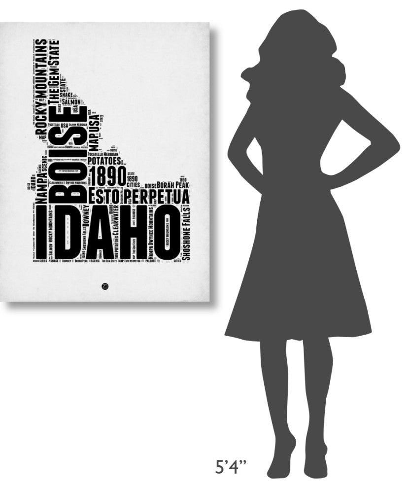 "Idaho Word Cloud 2" Fine Art Print