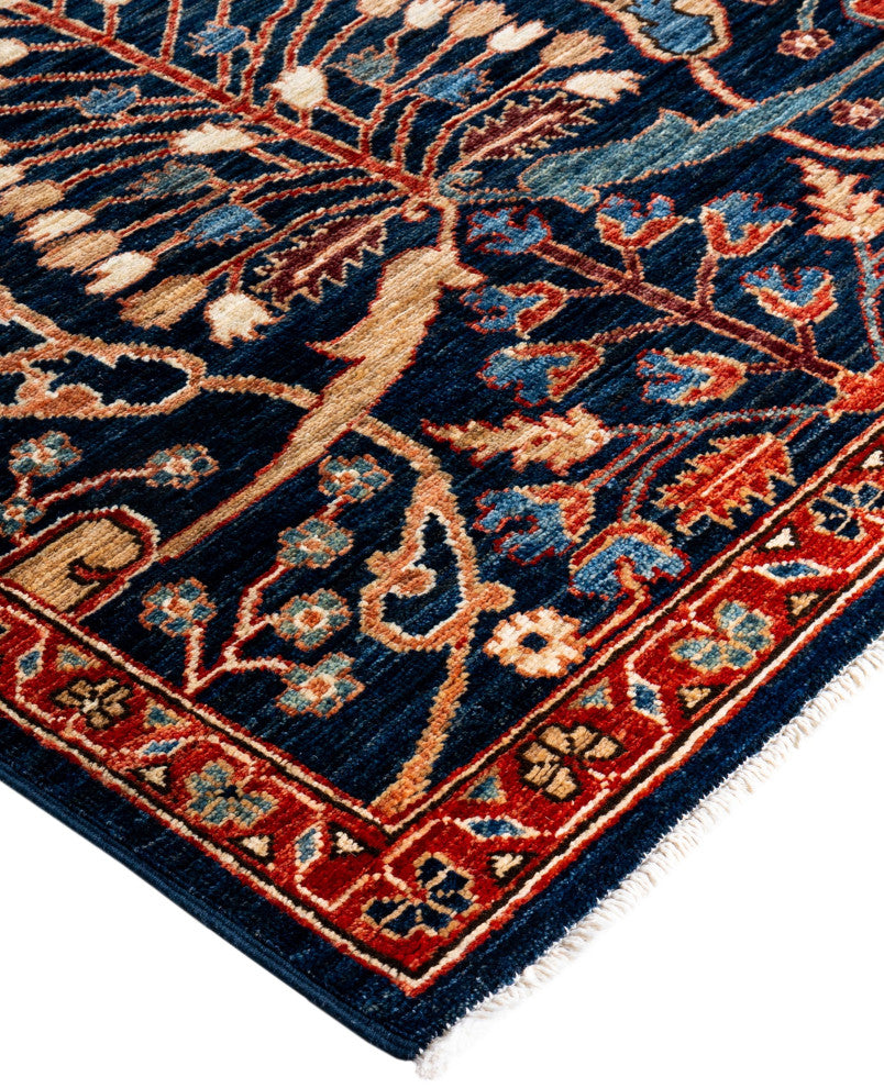 Serapi One-of-a-Kind Hand-Knotted Area Rug Blue, 8'1" x 9'11"