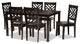Seymour Modern Contemporary Dark Brown Finish Wood 7-Piece Dining Set