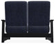 Leeward Deep Seat Outdoor Loveseat with Hidden Motion, Indigo/Black