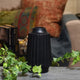 Ceramic Vase, Matte Black, 4.75"x4.75"x8"
