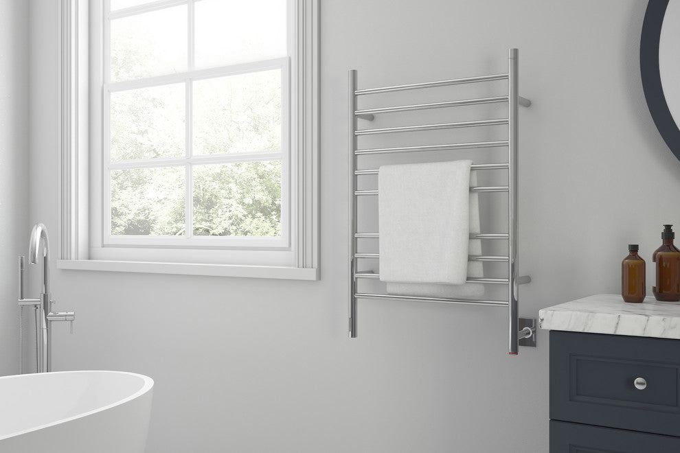 Ancona Argenta Dual 10-Bar Polished Towel Warmer With On-Board Timer