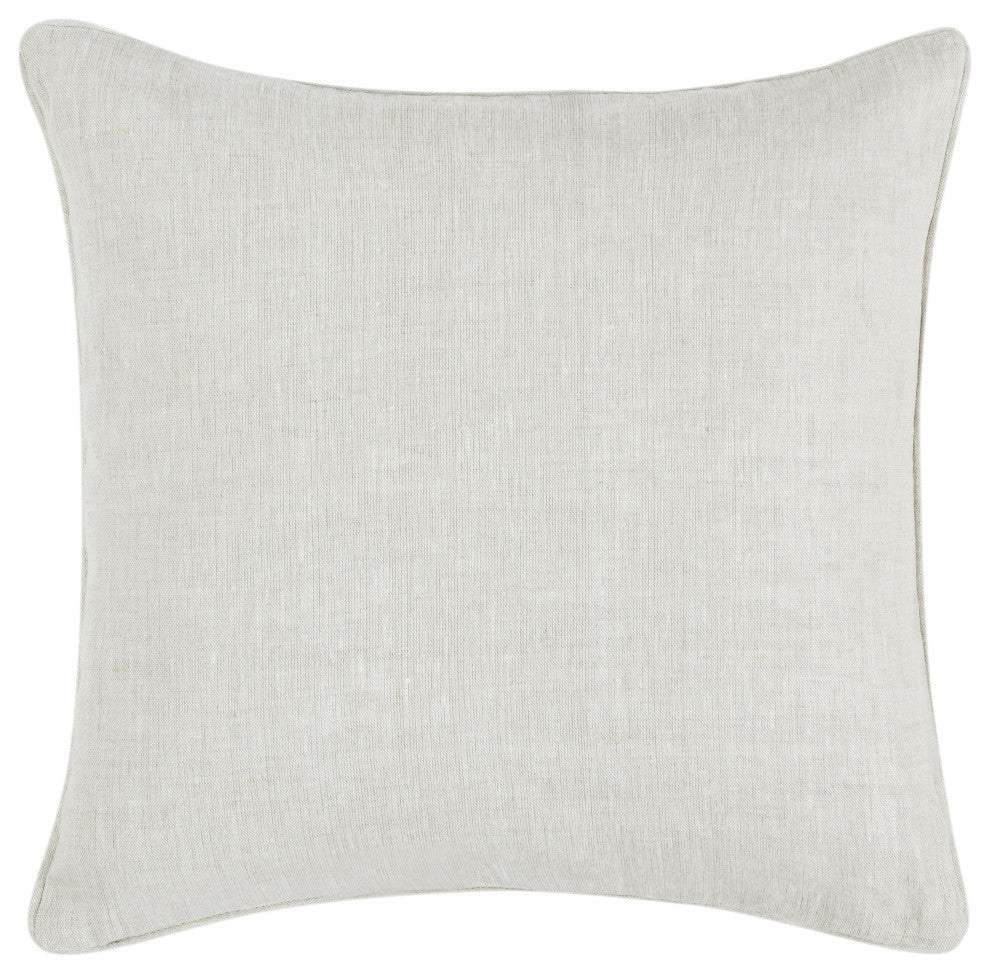 Lamia 22" Cotton Velvet Fabric Botanical Throw Pillow, Green