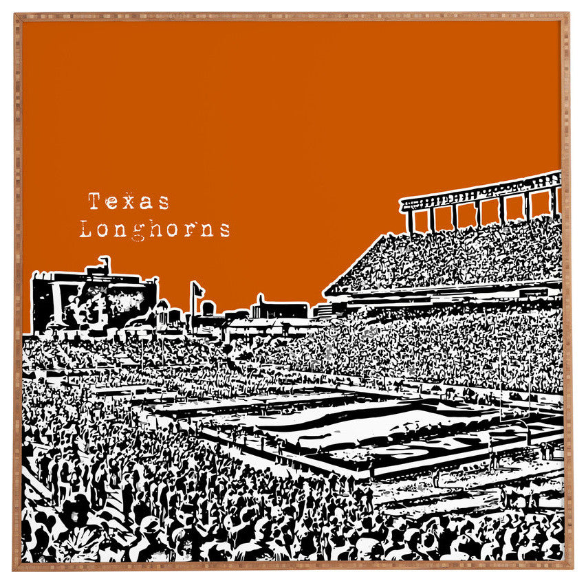 Deny Designs Bird Ave Texas Longhorns Orange Framed Wall Art