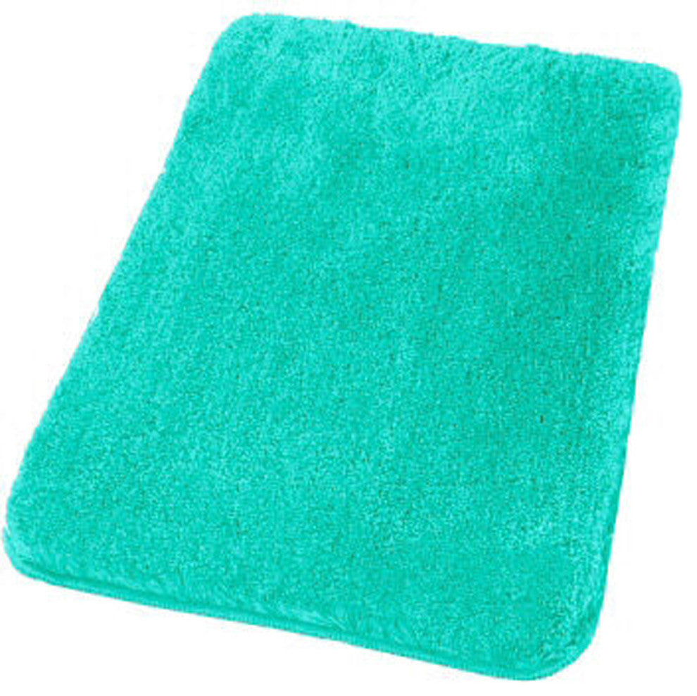 Turquoise Non Slip Bathroom Rugs, Relax, Medium