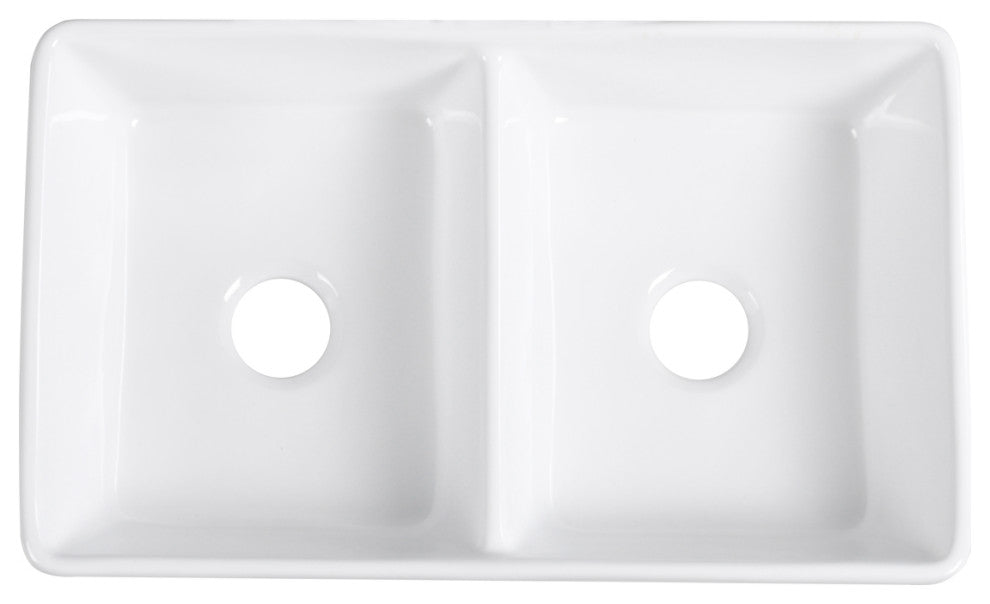 Trieste 32" Double Basin Farmhouse Apron Kitchen Sink