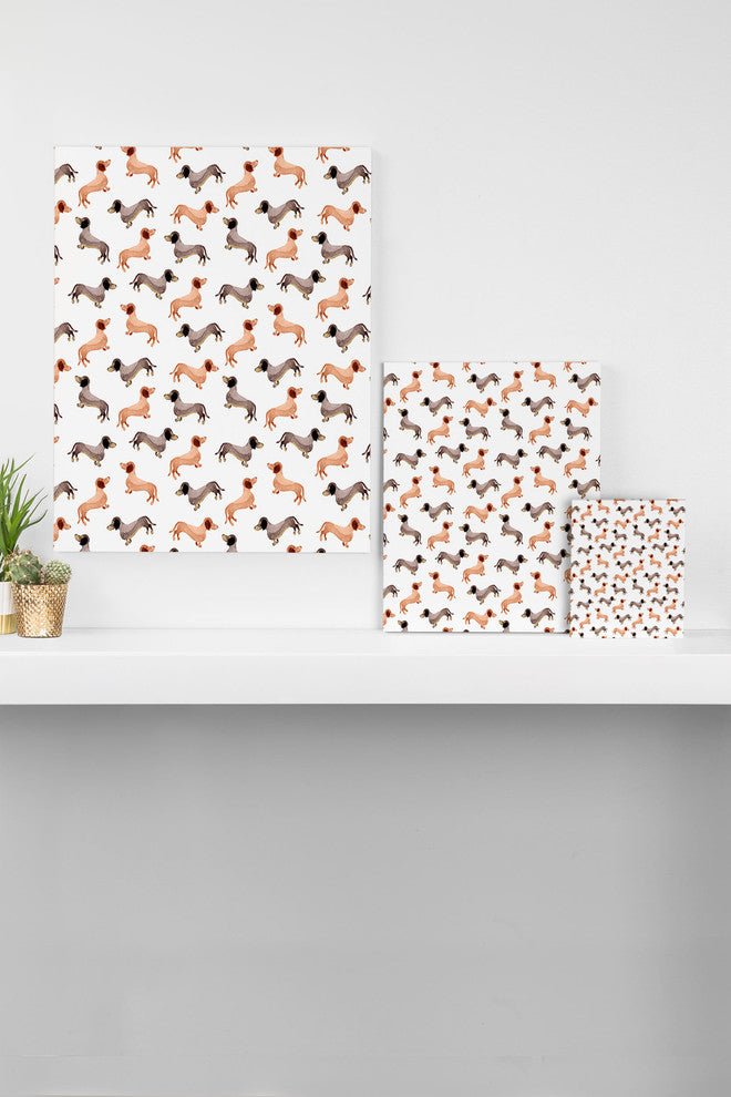 Deny Designs Wonder Forest Darling Dachshunds Art Canvas