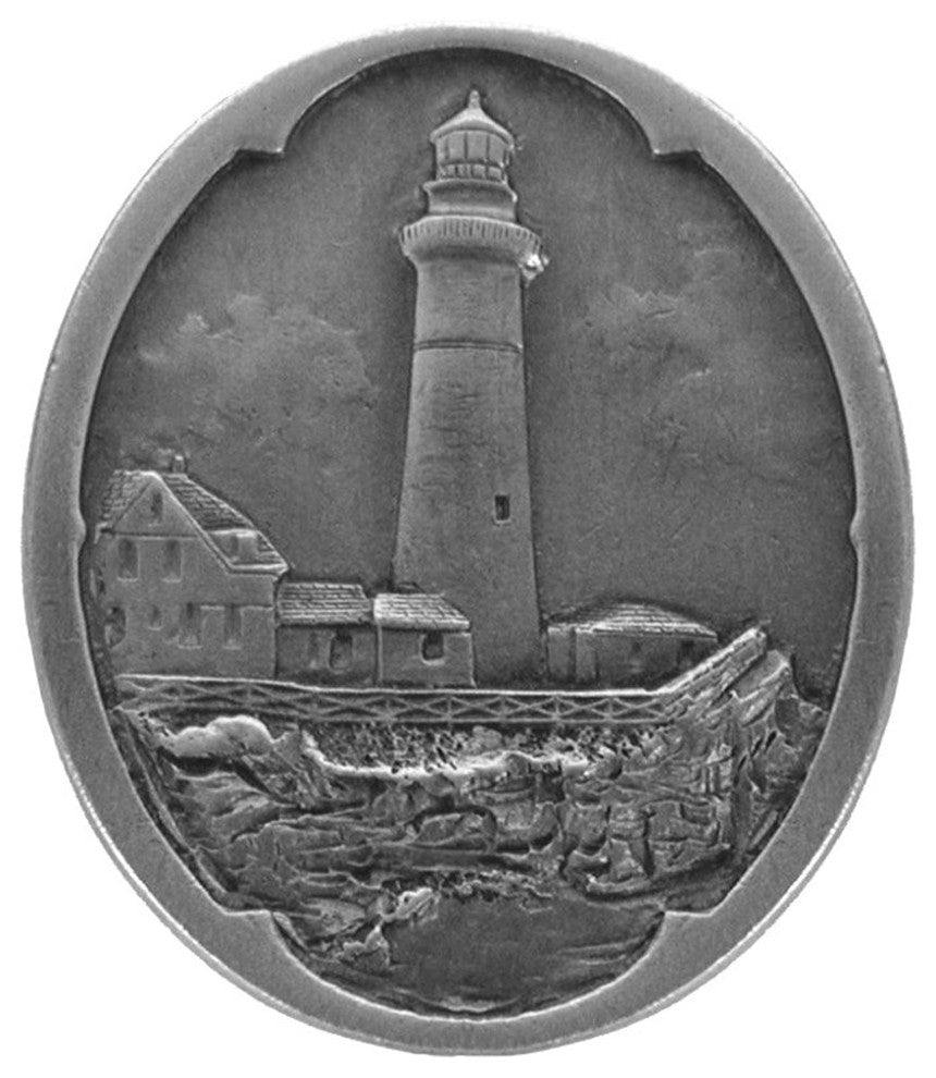 Guiding Lighthouse Knob Antique Brass, Antique Pewter