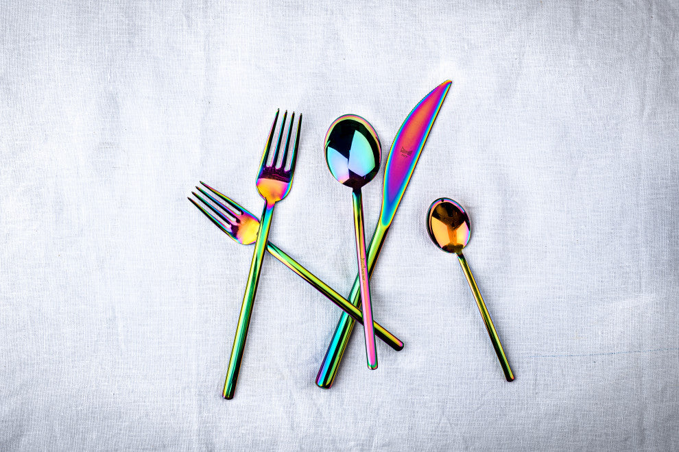 Due Flatware Set, Rainbow, 5 Pcs.