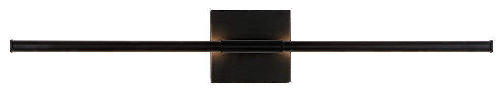 Makena 28" Dimmable Integrated Led Metal Wall Sconce, Black