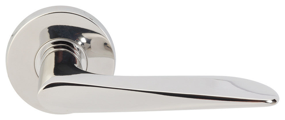 Ecco Lever, Tubular Passage, Polished Stainless Steel, 2-3/8" Backset