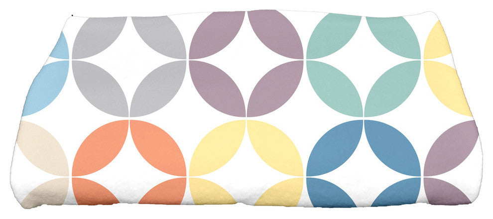 Eye Opener, Geometric Print Bath Towel, Lavender