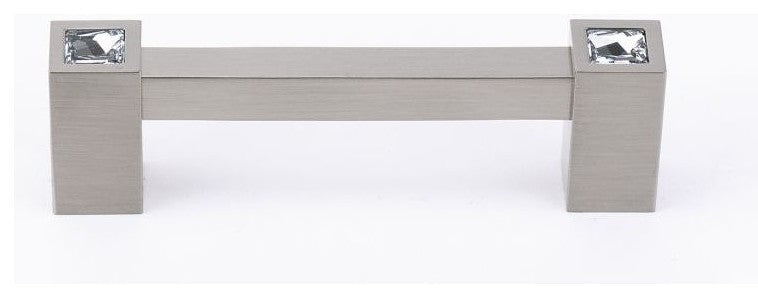 Alno Crystal Pull Modern in Satin Nickel