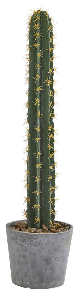 41" Cactus, Stone Planter Artificial Plant