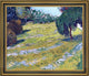 Vincent Van Gogh Garden with Weeping Willow Framed Premium Canvas Print, 16"x20"