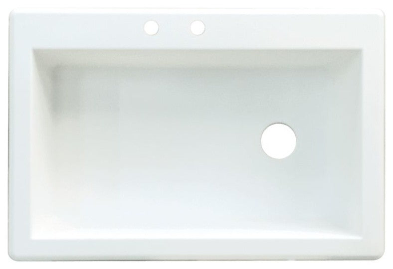 33-in x 22-in Drop-in Radius Granite Kitchen Sink
