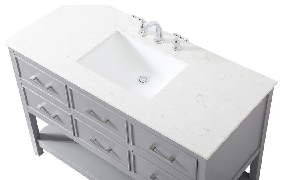 Home Living 48" Single Bathroom Vanity, Gray